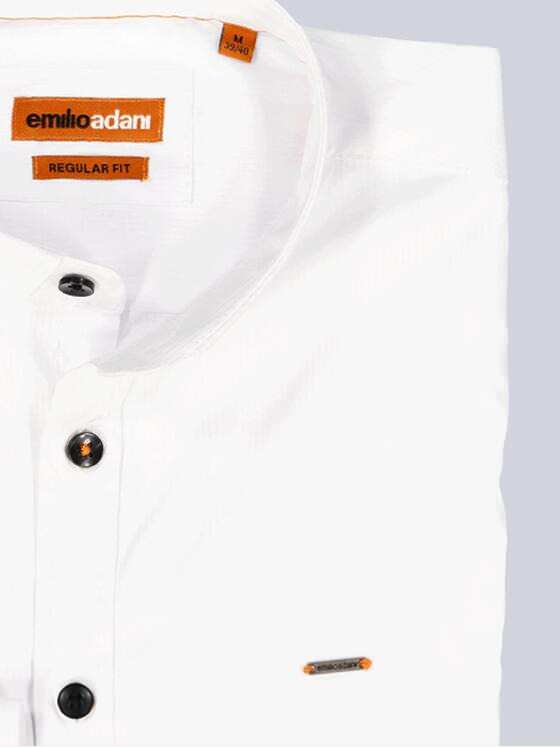 emilio adani Herren Hemd uni Weiß 36122