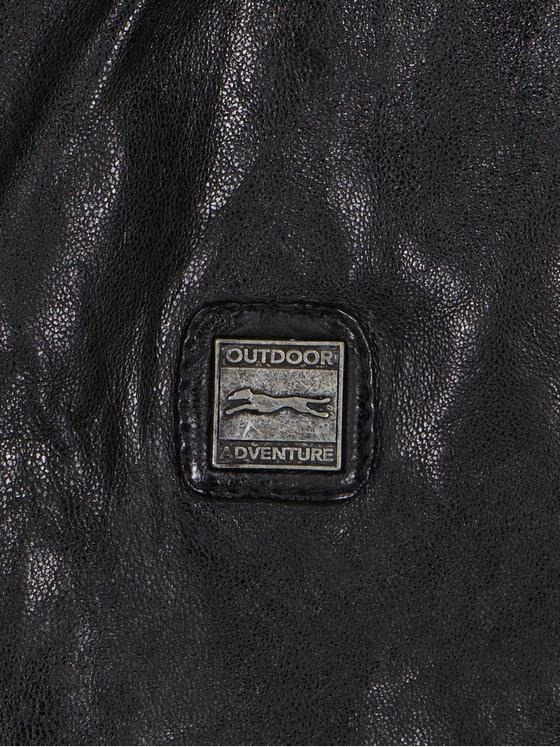engbers Herren Lederjacke mit Inlet Schwarz 32255