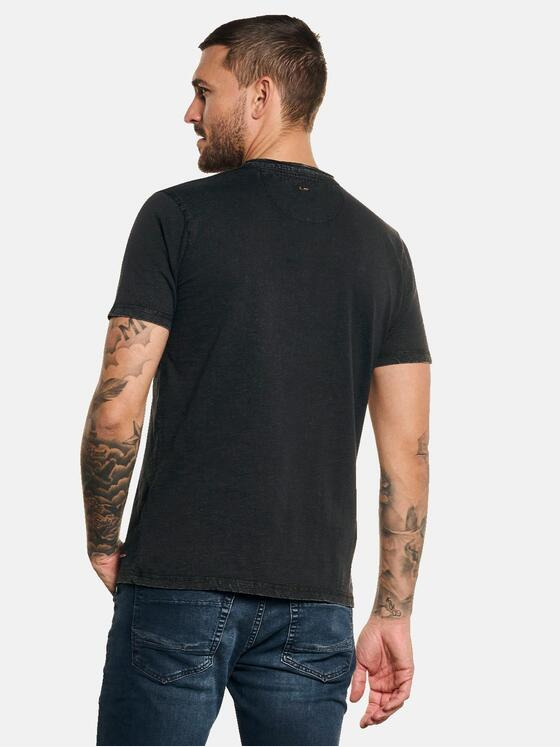 emilio adani Herren Henley-Shirt Grau 33022