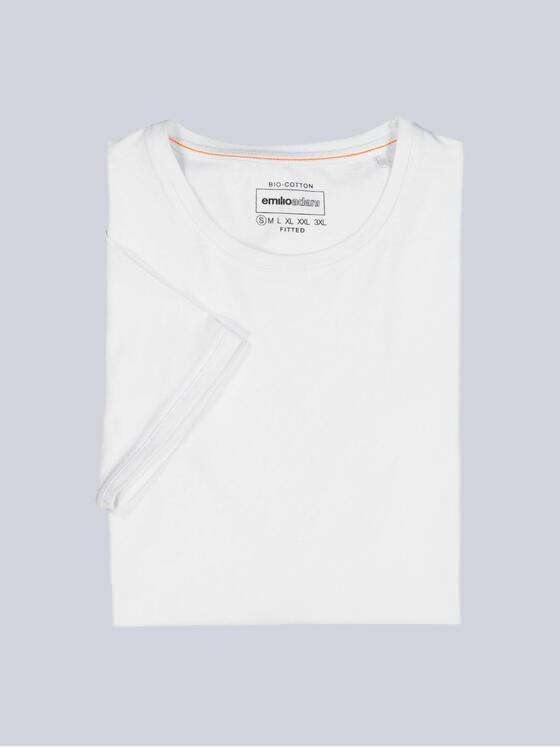 emilio adani Herren Basic-Shirt "My Favorite" Reinweiss 35831