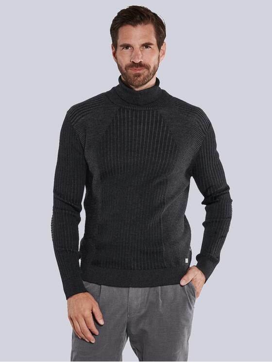 ENGBERS GERMANY Herren Pullover aus Merinowolle Schwarz 35992