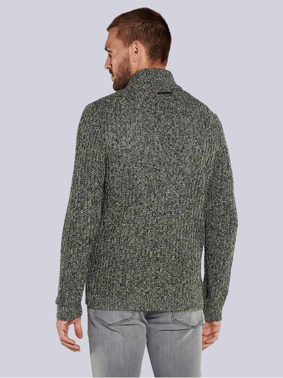 emilio adani Herren Pullover mit Troyerkragen Mehrfarbig 35586