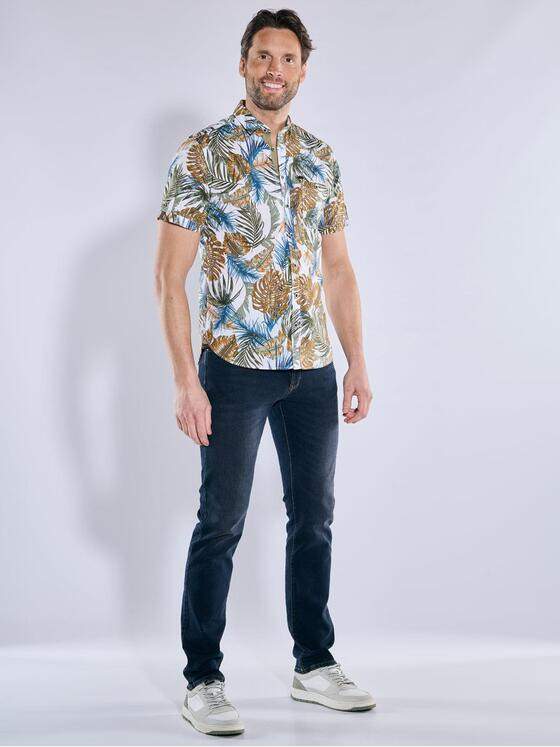 engbers Herren Kurzarm-Hemd gemustert Khaki 38776