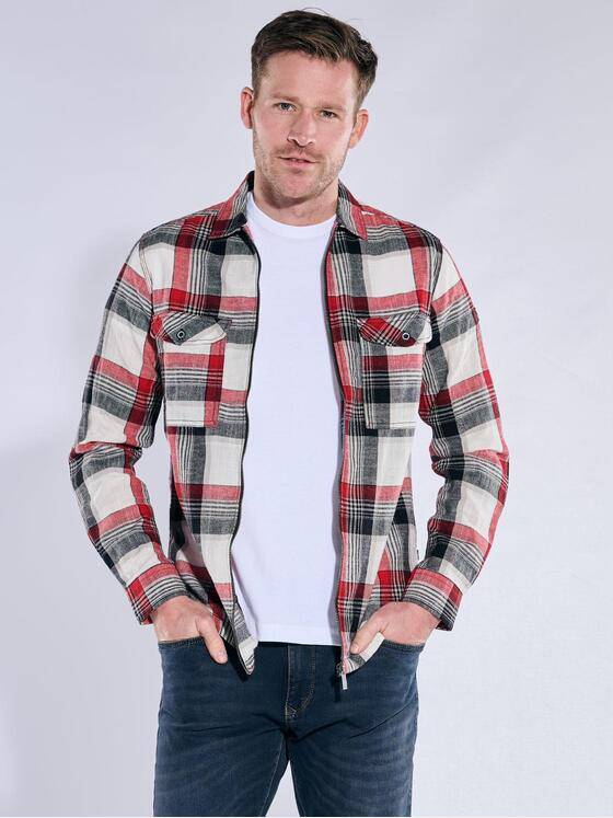 engbers Herren Overshirt kariert Rot 38229