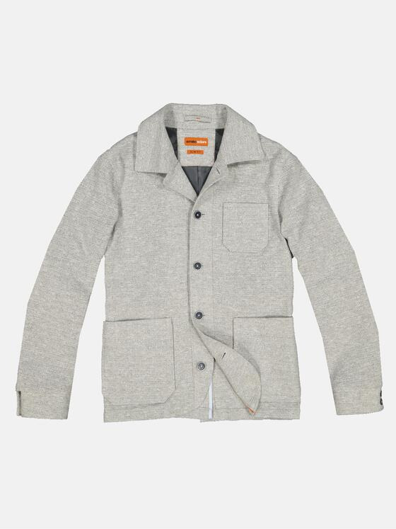 emilio adani Herren Overshirt aus Leinen-Mix Grau 32587