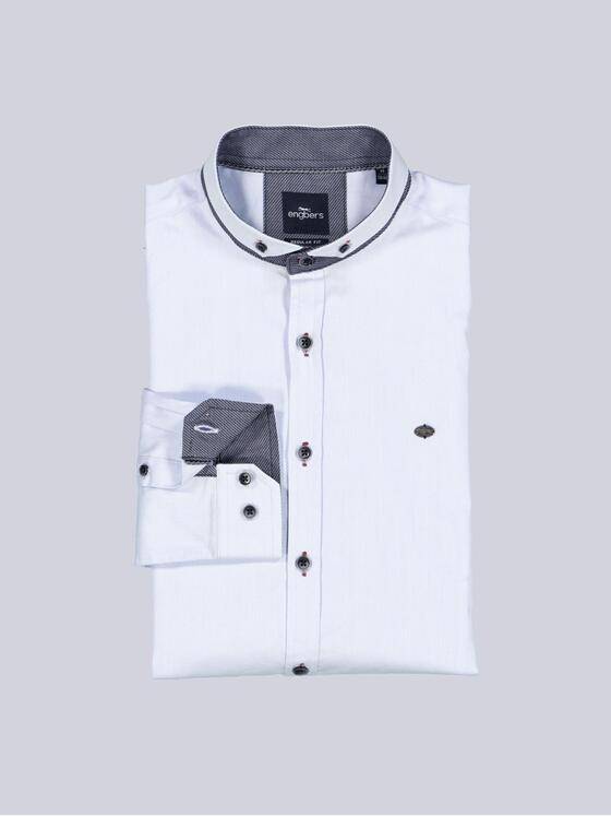 engbers Herren Langarm-Hemd uni Blau 35331