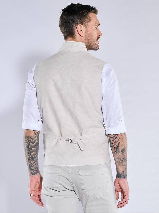 emilio adani Herren Sakko-Weste slim fit Weiß 38429