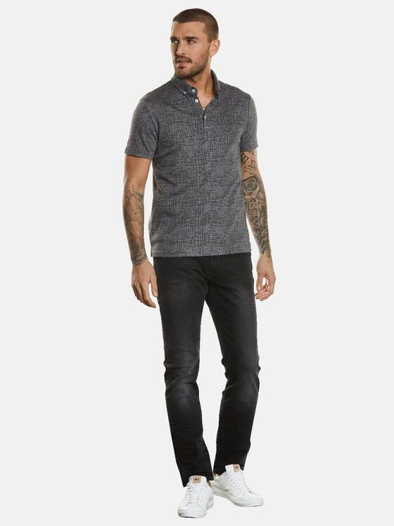 emilio adani Herren Polo-Shirt strukturiert Grau 34622