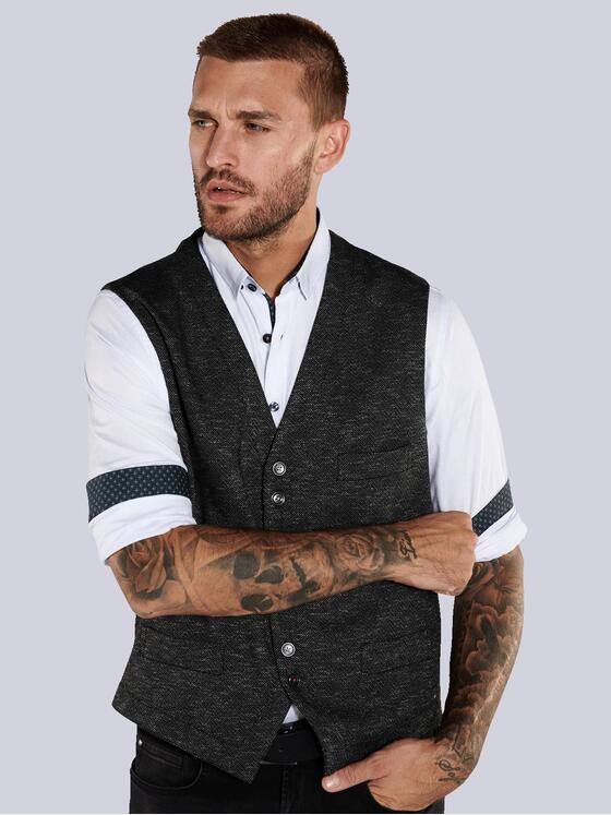 emilio adani Herren Sakko-Weste slim fit Grau 36029