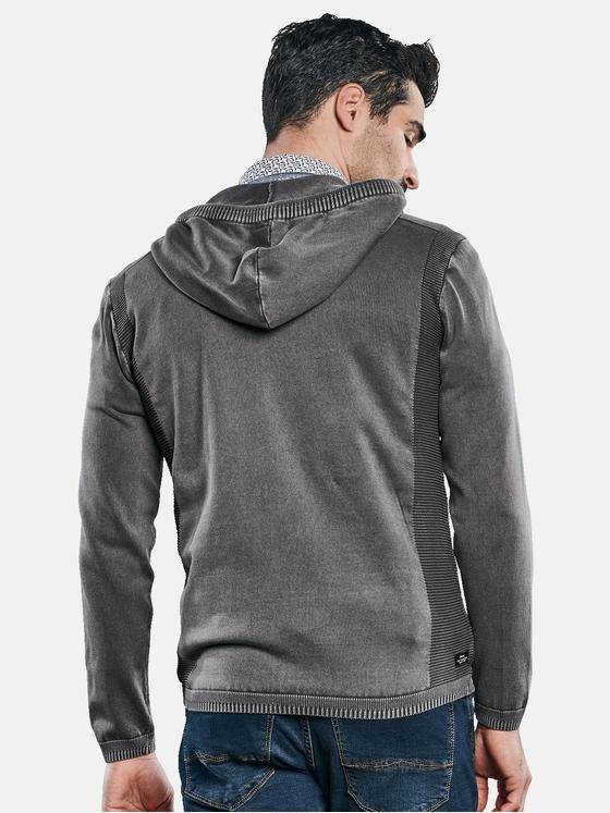 engbers Herren Strickcardigan mit edlem Zipper Silbergrau 31312