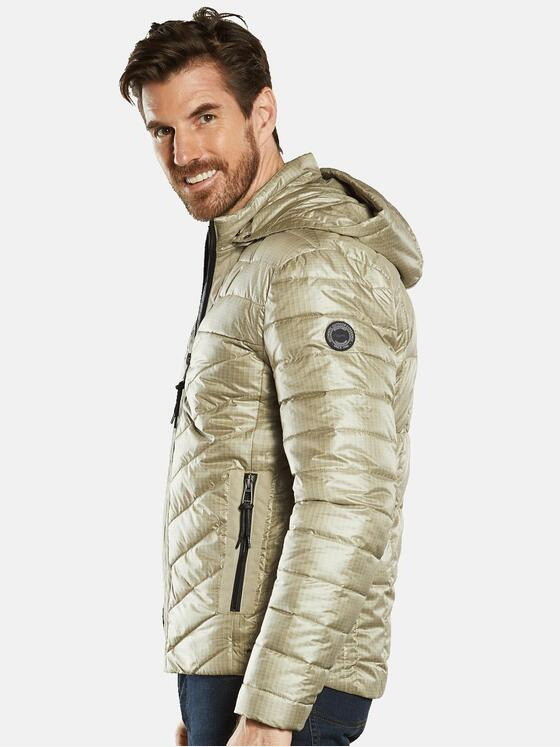 engbers Herren Steppjacke mit abnehmbarer Kapuze Beige 34504