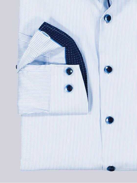 ENGBERS GERMANY Herren Langarm-Hemd slim fit Blau 36607
