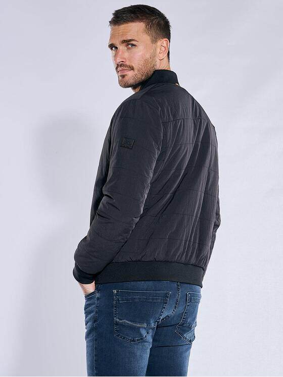 emilio adani Herren Blouson-Jacke slim fit Schwarz 38275