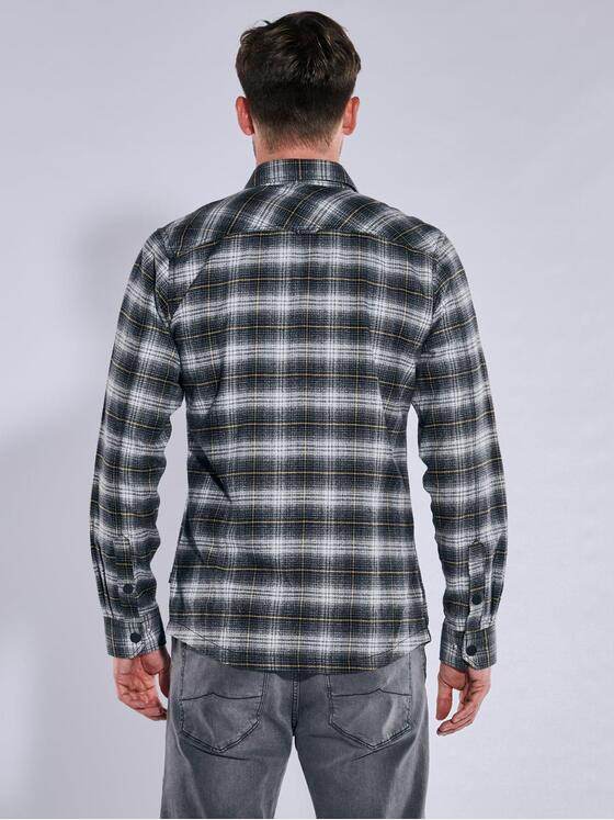 engbers Herren Langarm-Hemd gemustert Schwarz 37845