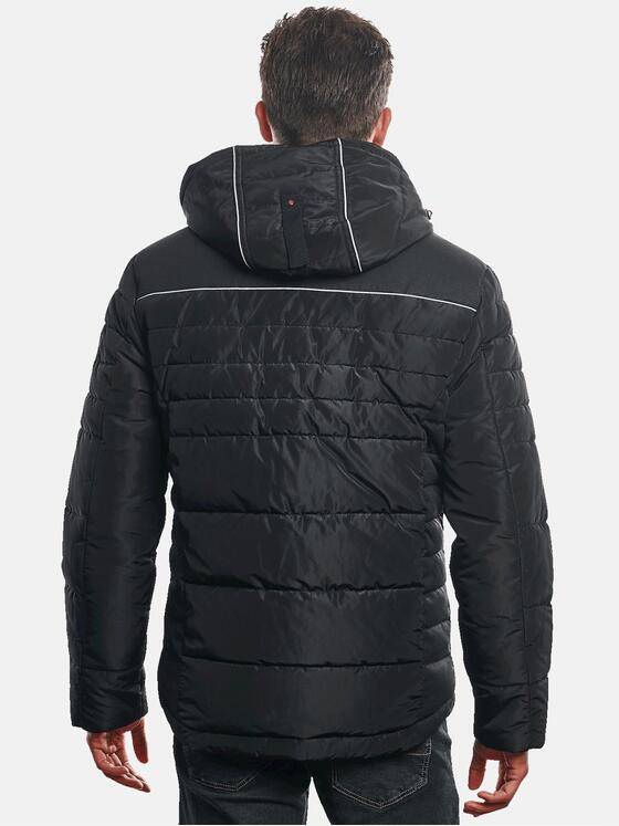 engbers Herren Jacke mit sportiver Golfballstruktur Schwarz 31020