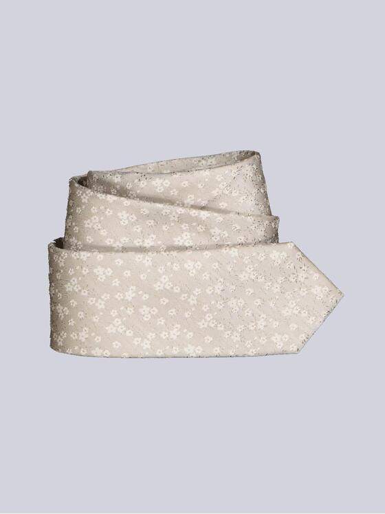 emilio adani Herren Krawatte gemustert Beige 36741