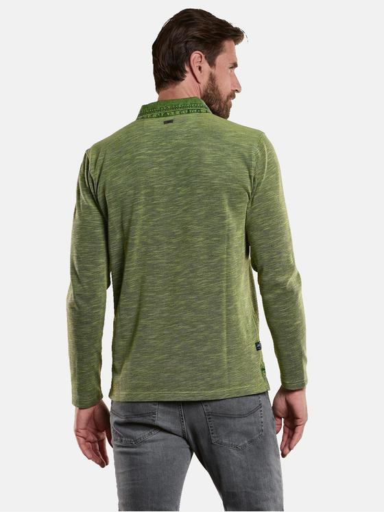 engbers Herren Langarm-Shirt mit Polo-Kragen Gelb 34180