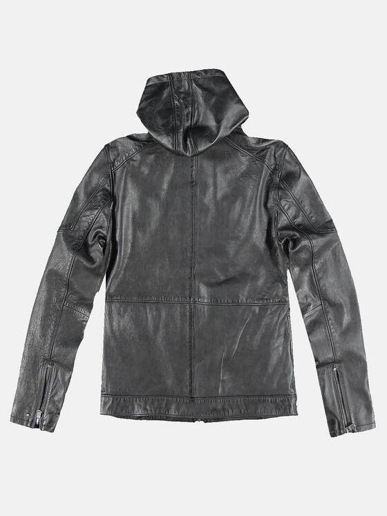 emilio adani Herren Lederjacke Schwarz 31063