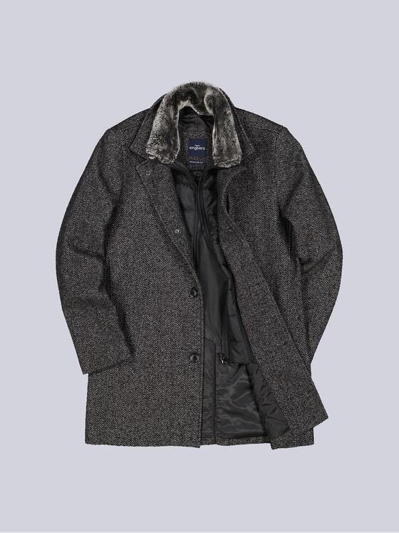 engbers Herren Mantel mit Inlet Grau 35489
