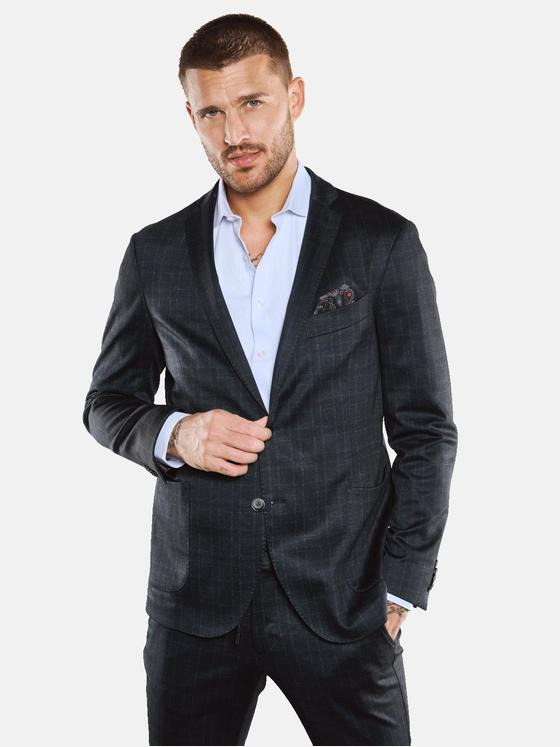 emilio adani Herren Sakko dezent kariert Blau 33684