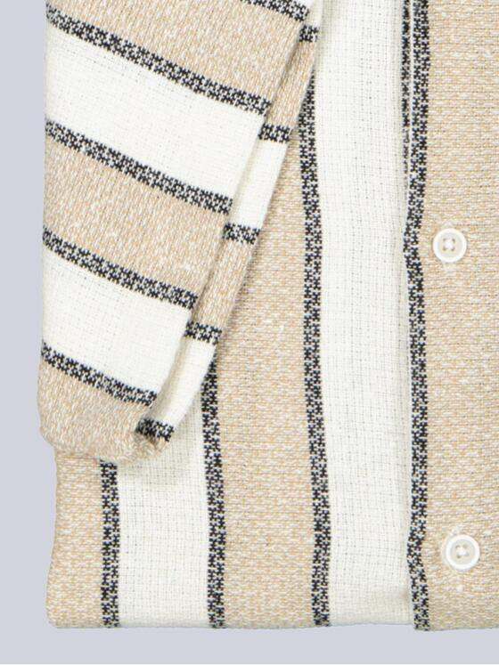 emilio adani Herren Hemd gemustert Beige 36972