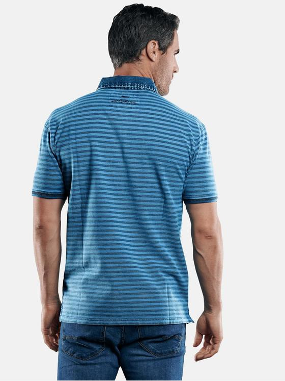 engbers Herren Poloshirt mit Jeanskragen Tuerkis 29213