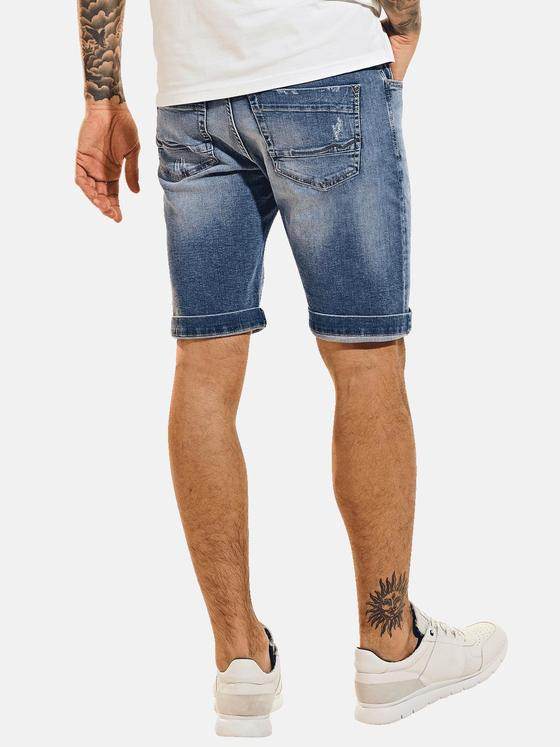 emilio adani Herren Bermuda im Vintage-Design Blau 31620