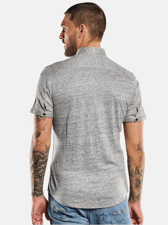 emilio adani Herren Hemd uni Grau 33383