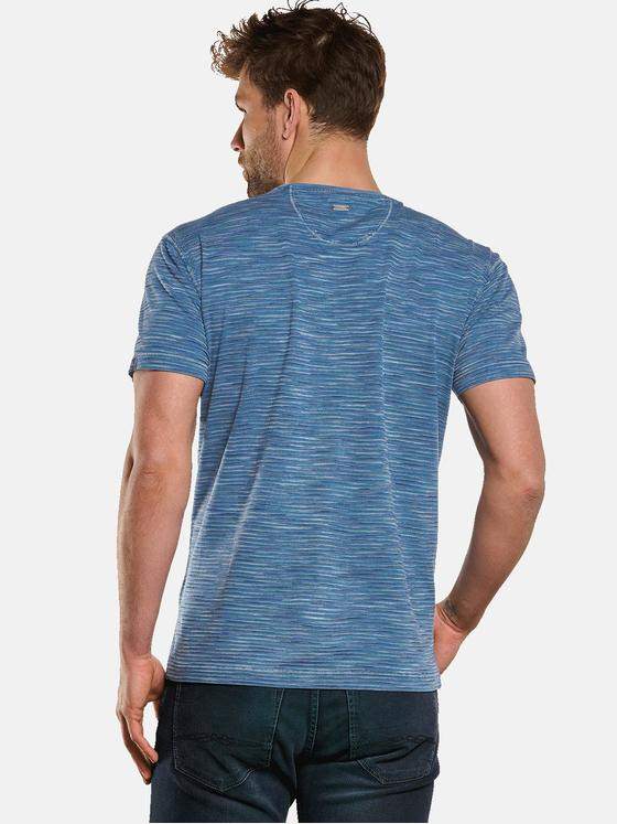 engbers Herren T-Shirt gestreift Brilliantblau 33109