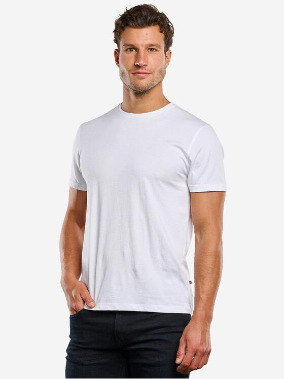 ENGBERS GERMANY Herren T-Shirt aus supima Baumwolle Reinweiss 36797