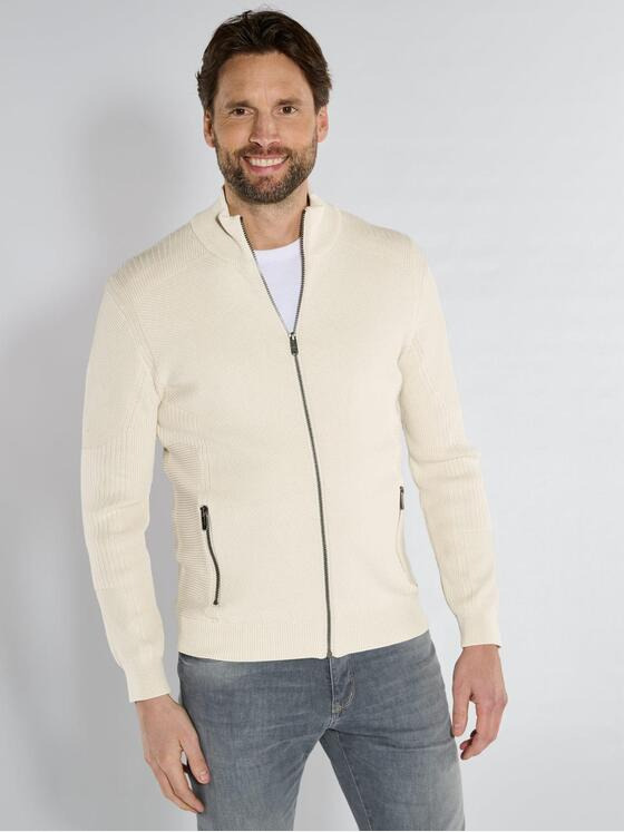 engbers Herren Cardigan regular Weiß 36849
