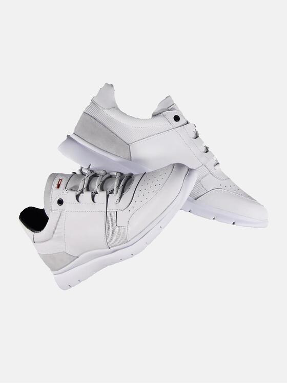 emilio adani Herren Sneaker mit besonders leichter Laufsohle Weiß 31208