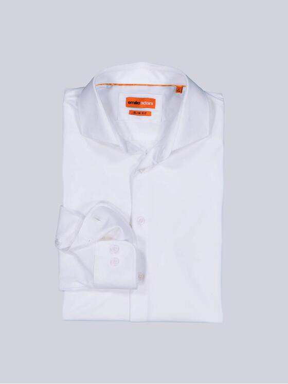 emilio adani Herren Langarm-Hemd "My Favorite" Reinweiss 33704