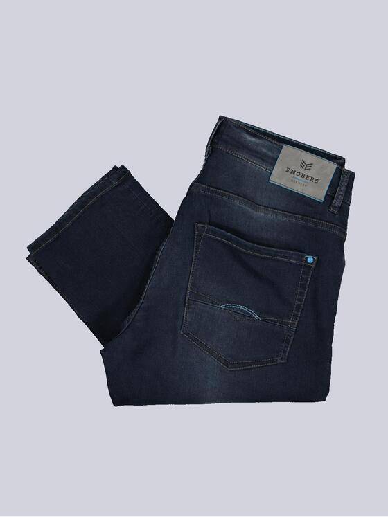 ENGBERS GERMANY Herren Super-Stretch-Jeans mit wertigen Kontrastdetails Blau 35584