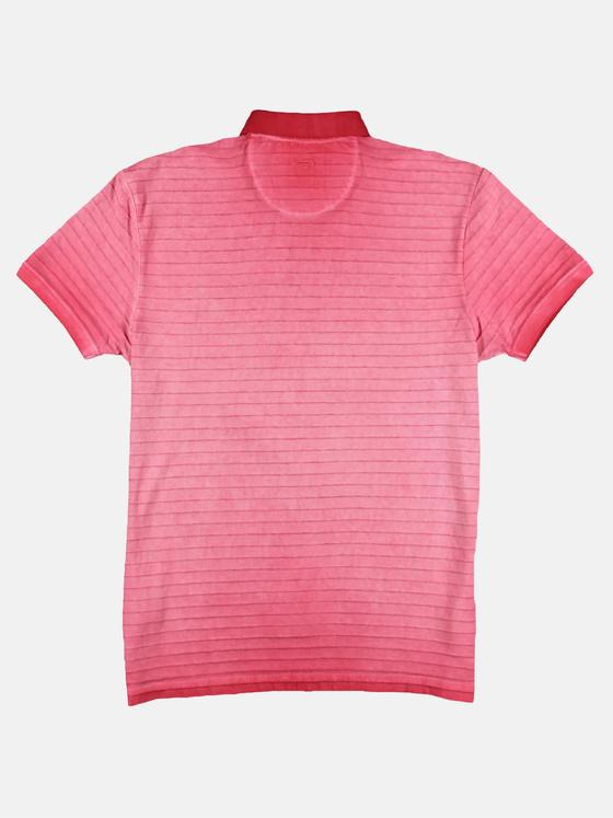 engbers Herren Poloshirt mit innovativen Strukturstreifen Lachsrot 29729