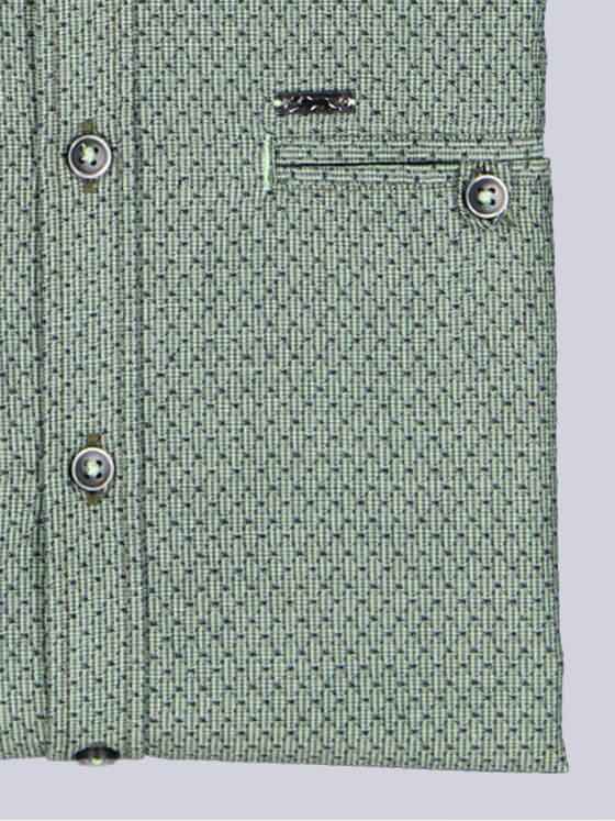 engbers Herren Kurzarm-Hemd gemustert Hellgruen 39192