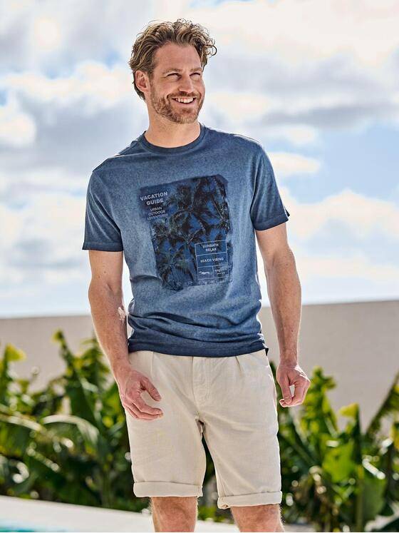 engbers Herren T-Shirt uni Saphirblau 38973