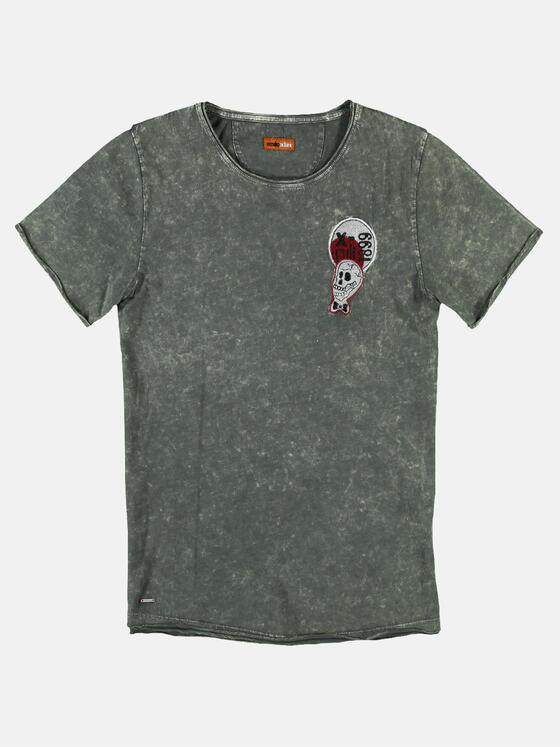 emilio adani Herren Rundhals T-Shirt Grün 25697