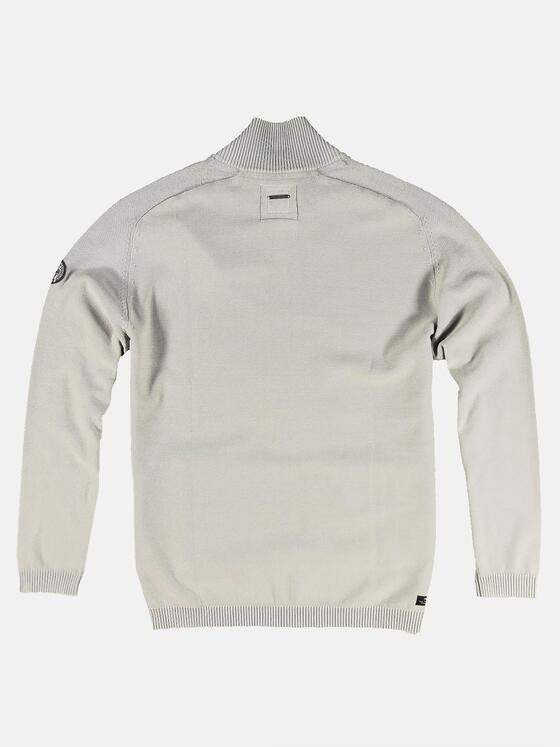 engbers Herren Cardigan in Ottomanstruktur Silbergrau 31963