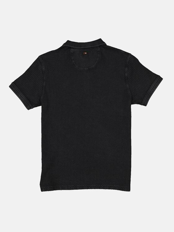 emilio adani Herren Polo-Shirt aus Baumwolle Schwarz 35104