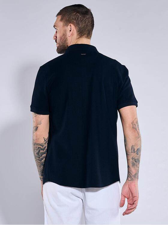 emilio adani Herren Polo-Shirt uni Blau 36979