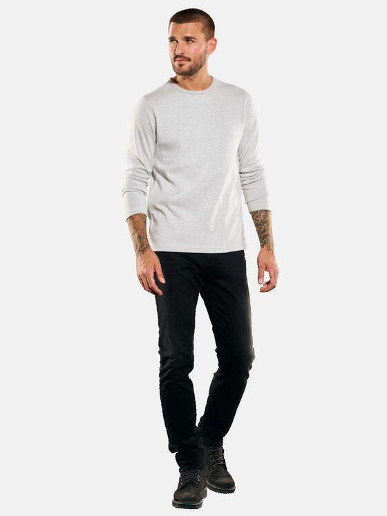 emilio adani Herren Langarm-Shirt uni Grau 35626