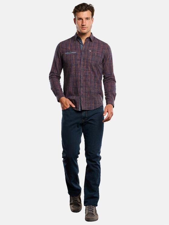 engbers Herren Langarm-Hemd kariert Dunkelorange 33638