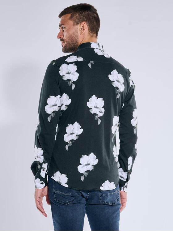 emilio adani Herren Hemd langarm Schwarz 39602