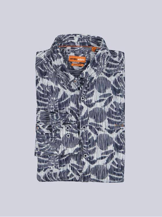 emilio adani Herren Hemd langarm Marineblau 40564