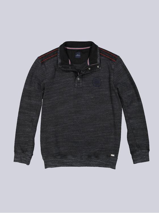 engbers Herren Sweatshirt mit Stehkragen Schwarz 35671
