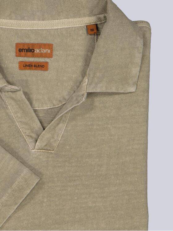emilio adani Herren Polo-Shirt meliert Braun 38934