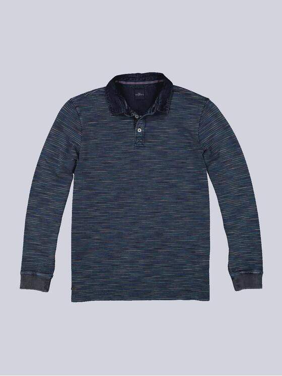 engbers Herren Langarm-Shirt mit Polo-Kragen Schwarz 35637