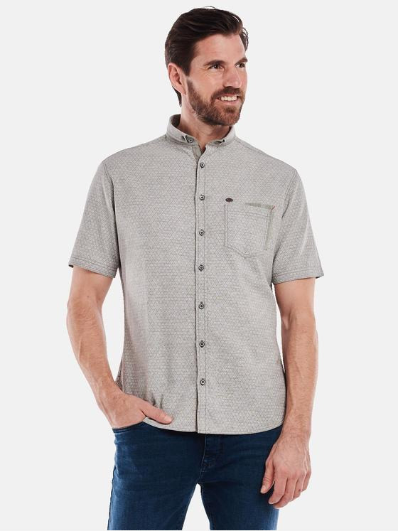 engbers Herren Langarm-Hemd gemustert Sand 34946
