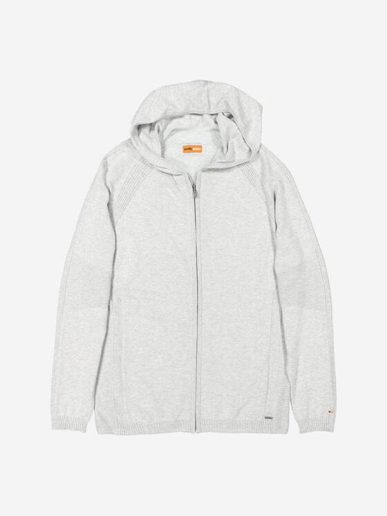 emilio adani Herren Cardigan mit Kapuze Grau 37397